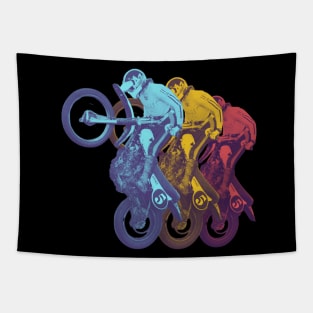 Vintage Motorcycle Motocross Grip It and Rip It Tapestry