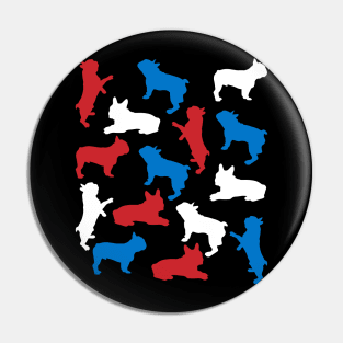 Patriotic French Bulldogs Dog America Flag 4Th Of July Pin