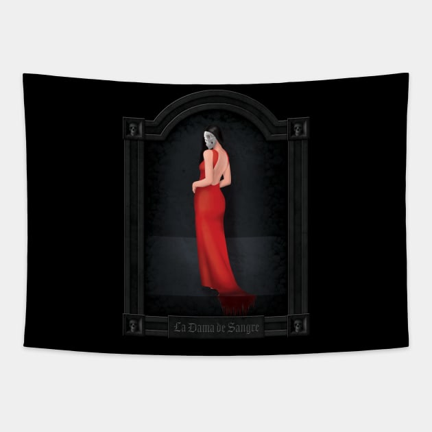 Las Damas Fatales - Lady of Blood Tapestry by patrickkingart