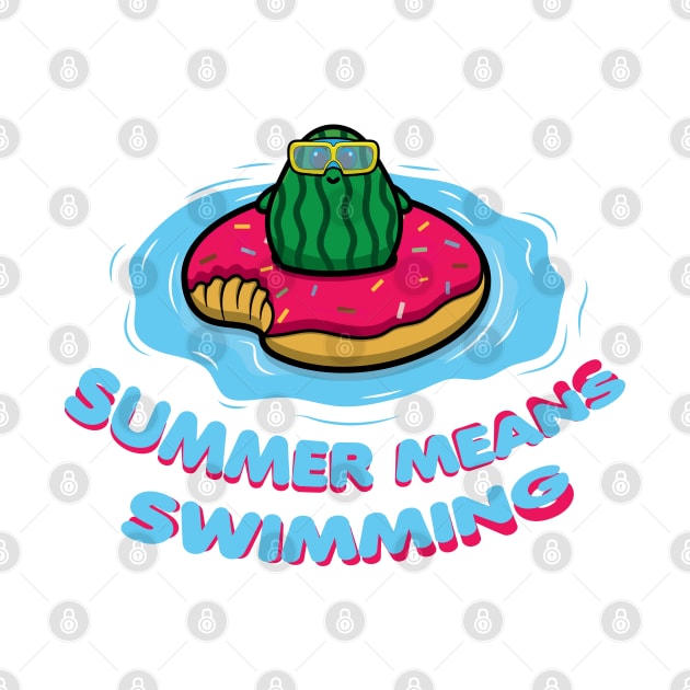 Summer means swimming, watermelon swimmer by TTirex