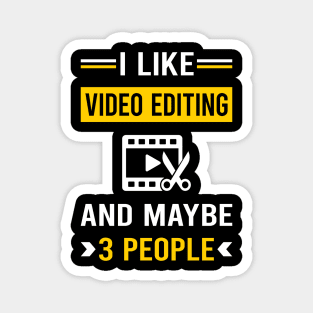 3 People Video Editing Editor Magnet