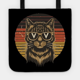 Cute cat wearing glasses Tote