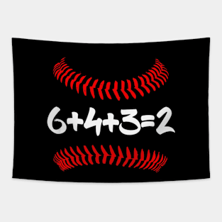 6432 Baseball Math Double Play Tapestry