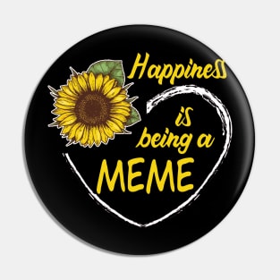 Happiness Is Being A Meme Sunflower Heart Pin