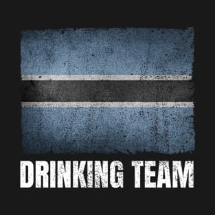 Botswanan Drinking Team Graphic for Men Women Funny Botswana Flag T-Shirt