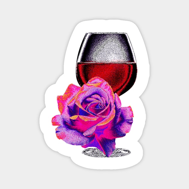 wine and rose Magnet by abdoos