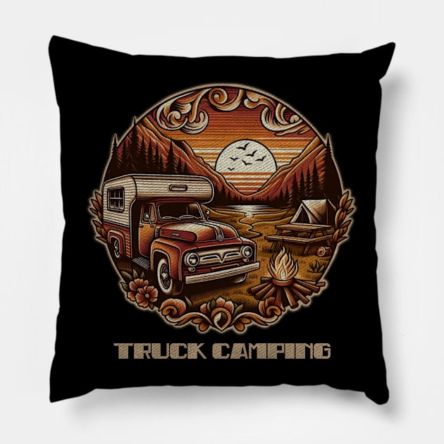 Truck camping Pillow by Tofuvanman