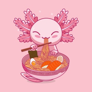 Kawaii Axolotl Ramen T-Shirt