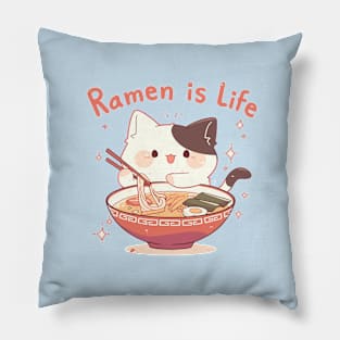 Cat Ramen is life Pillow