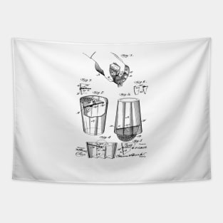 Liquid Strainer and Mixer Vintage Patent Hand Drawing Tapestry