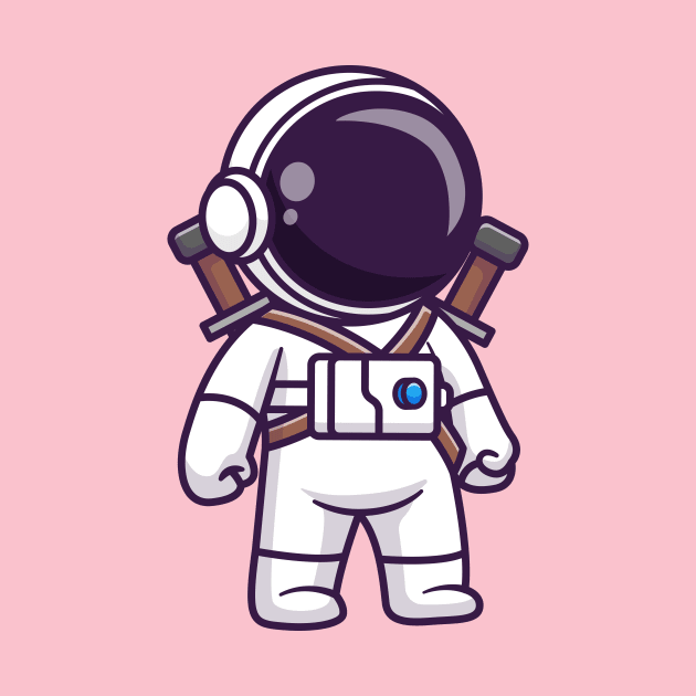 Cute Astronaut With Sword Cartoon by Catalyst Labs