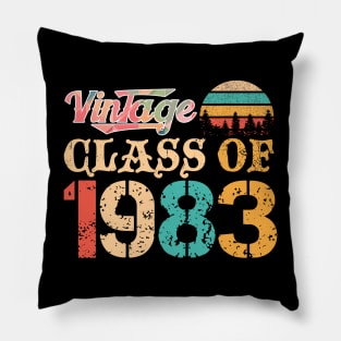 Vintage Class Of 1983 Classic Retro Birthday Gift Men Women Pillow