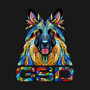 German Shepherd - Colorful Mosaic Art T-Shirt