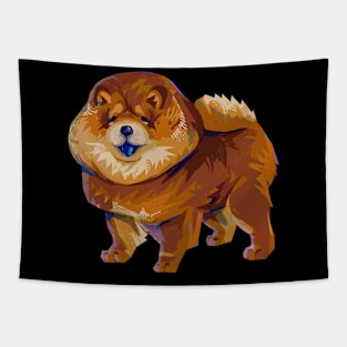 Cute Modern Chow Chow Dog Doggo Puppy Tapestry