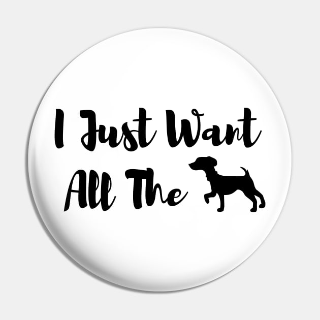 I Just Want All The Dogs Gift Christmas Pin by merysam