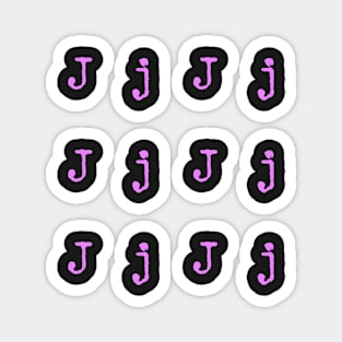 Pink Typewriter Letter J Magnet