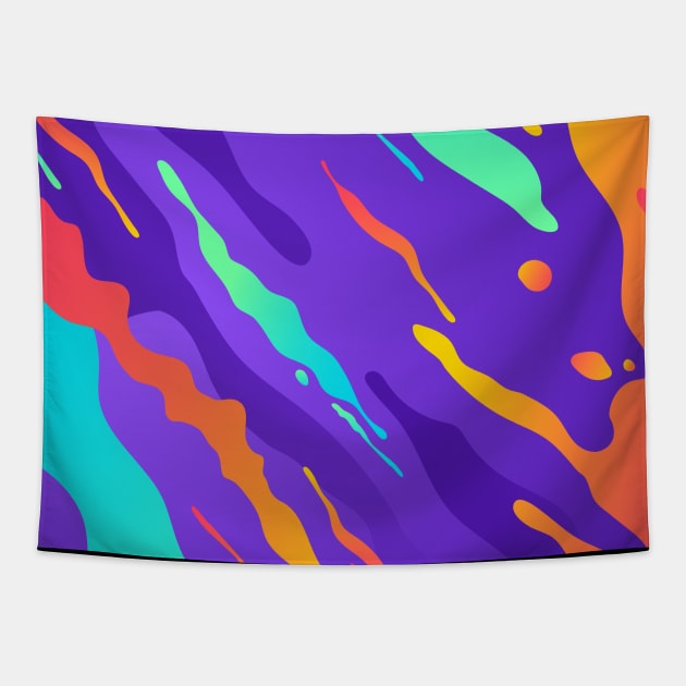 Beautiful and colorful abstract design Tapestry by Eskitus Fashion