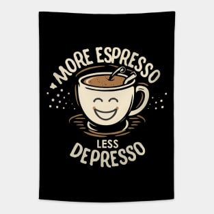 More Espresso Less Depresso. Coffee Tapestry