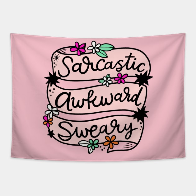 Sarcastic Awkward Sweary Tapestry by CynthiaF