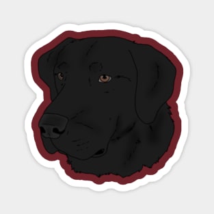 Black Lab Head Magnet