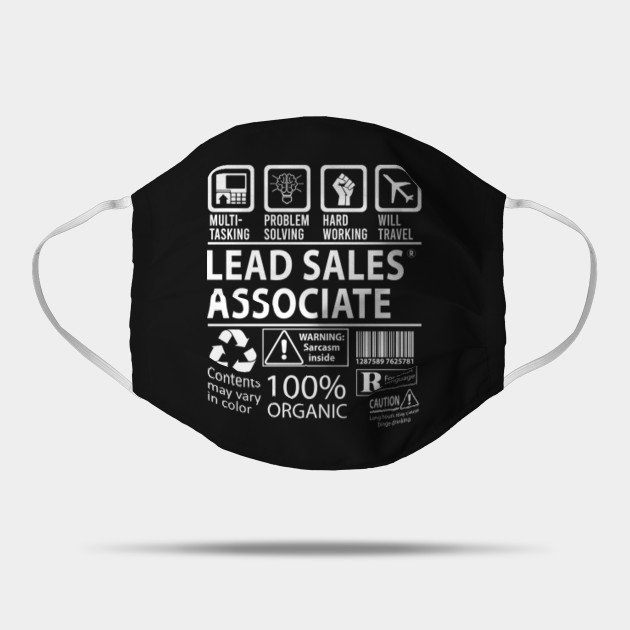 Lead Sales Associate T Shirt Multitasking Job Gift Item Tee Lead Sales Associate Mask Teepublic