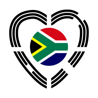 Korean South African Multinational Patriot Flag Series (Heart) T-Shirt