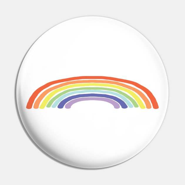 Low Wide Pale Rainbows Pin by ellenhenryart