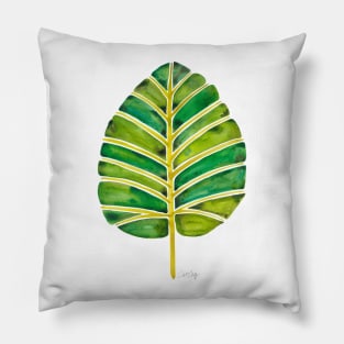 Green Alocasia Pillow