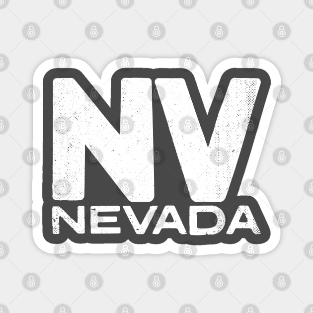 NV Nevada State Vintage Typography Magnet by Commykaze