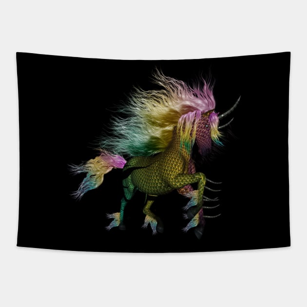 Wonderful colorful fantasy horse Tapestry by Nicky2342