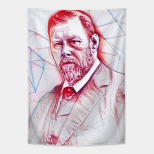 Bram Stoker Portrait | Bram Stoker Artwork Line Art Tapestry