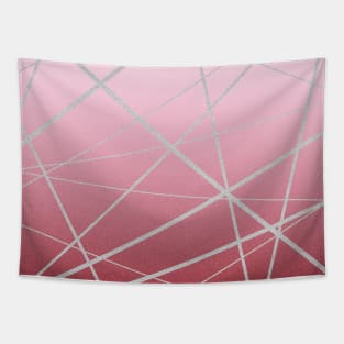 rose gold gradient with linear stripes pattern Tapestry