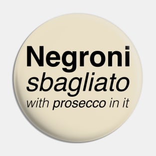 Negroni sbagliato with prosecco in it Pin