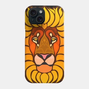 Lion Face Illustration Phone Case