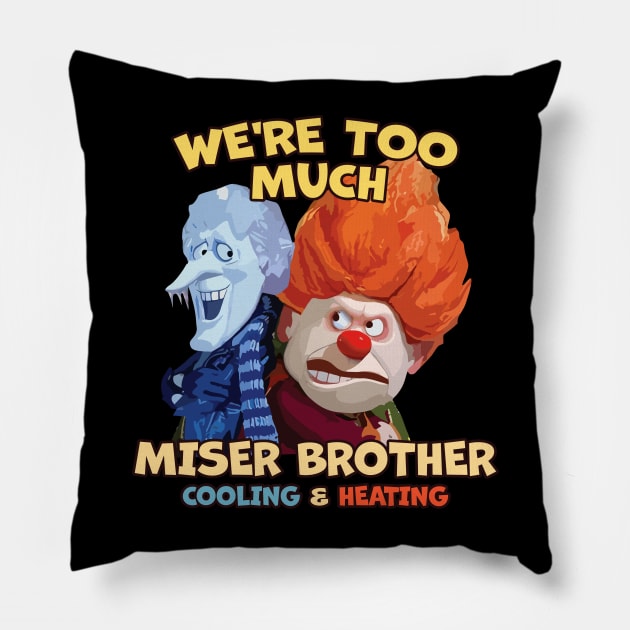 Miser Brothers Heating and Cooling Pillow by Colana Studio