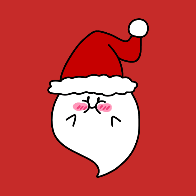 Santa Hat Blushing Ghost by saradaboru