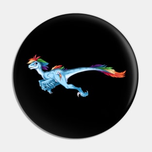 My Little Raptor - Rainbow Dash Pin