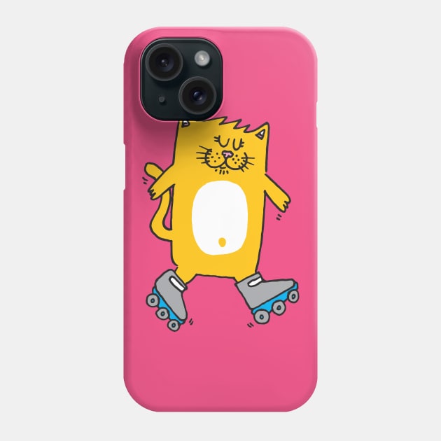 Meow is skating Phone Case by adrianserghie