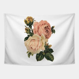 Vintage Roses Floral Flowers Cottagecore Tapestry