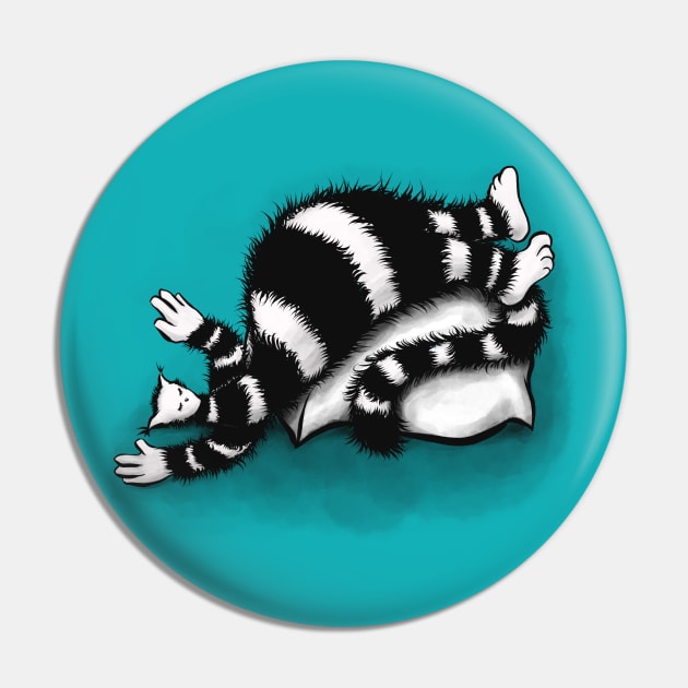 Weird Cat Sleeping On Fat Pillow Pin by Boriana Giormova