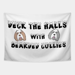 Bearded Collie Holiday Tapestry