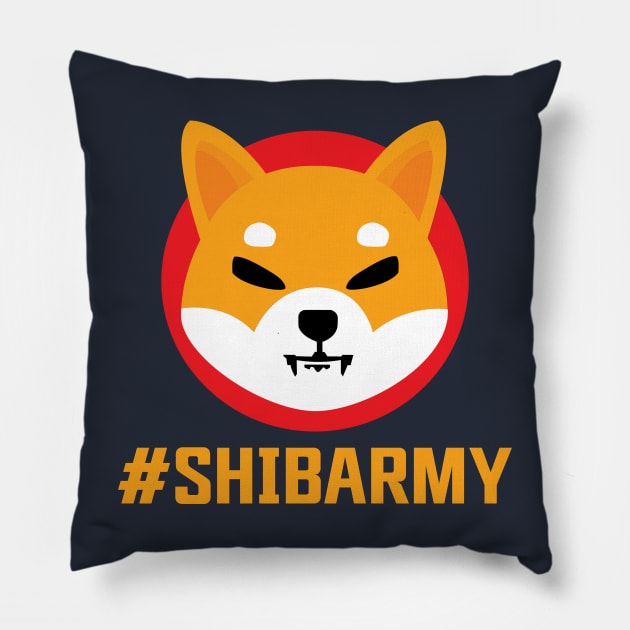 Shiba Inu, Shib Army Crypto, Shiba coin, Cryptocurrency, Bitcoin, Crypto Meme Pillow by FashionDesignz
