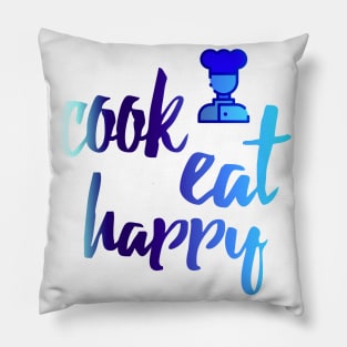 cook eat happy Pillow