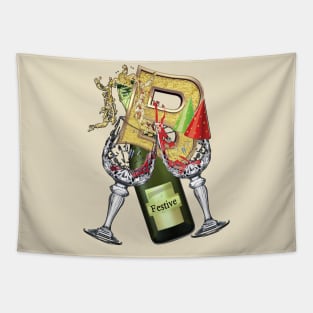 Festive-party letter B Tapestry