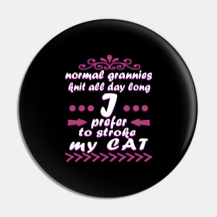 Grandma Cat Cat Dame Gift Crazy Lady Pin