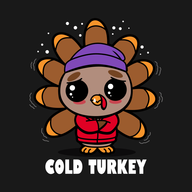 Cold Turkey Funny Cute Kawaii Turkey Winter Sneezing Cold Meme by Originals By Boggs