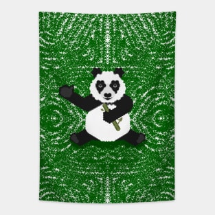 Geometric Panda Tapestry