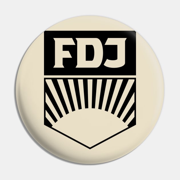 FDJ - Free German Youth Logo (black) Pin by GetThatCar