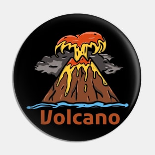 Volcano mountain Pin