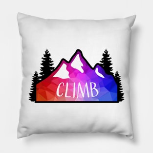 Geometric Colorful Mountain Climb Pillow